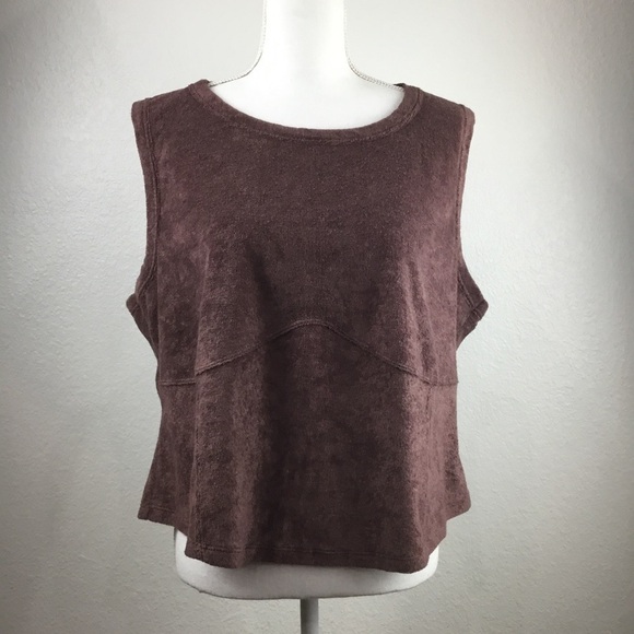 Asos Design Curve Brown Terry Cloth Pullover Top Size 18 - Picture 1 of 7